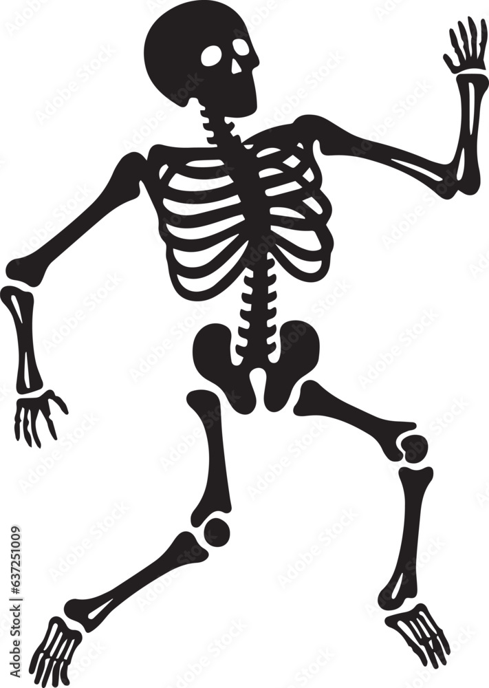 Halloween skeleton, Halloween vector Illustration, SVG