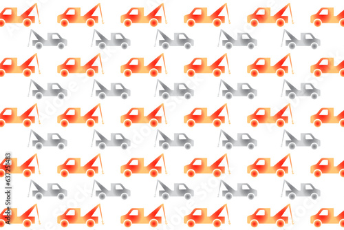 Abstract Tow Truck Pattern Background