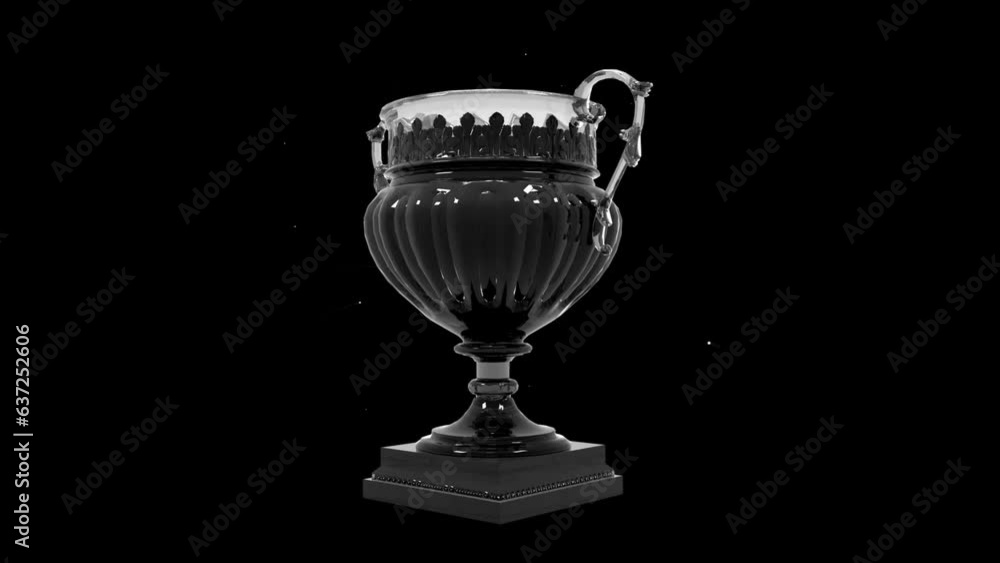 Holographic Cup 3d model VJ Loop on black screen