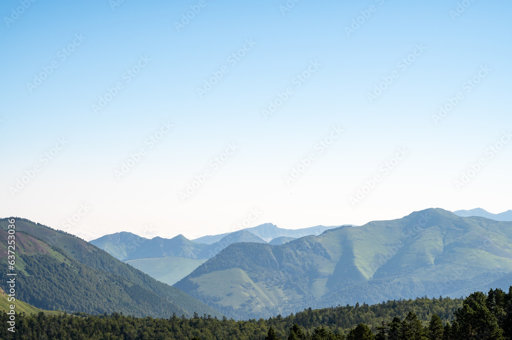 mountains in the morning