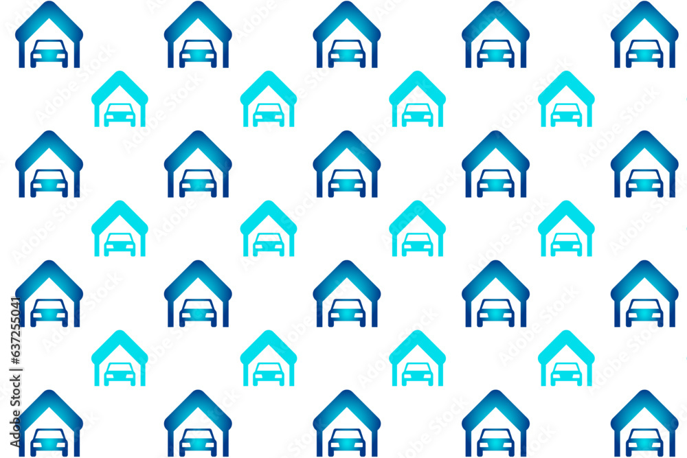 Abstract Car in Home Pattern Background Abstract Car in Home Pattern Background