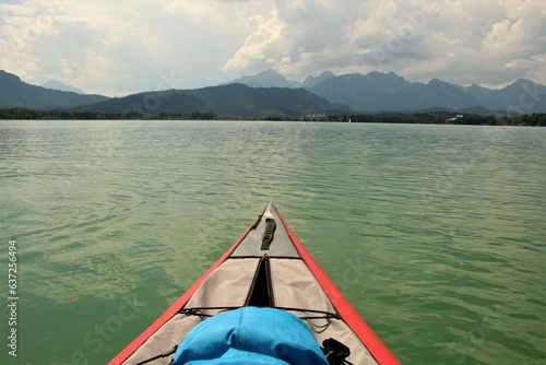 kayaking alone on a beautiful lake © johannes81