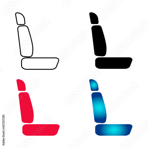 Abstract Car Seat Silhouette Illustration