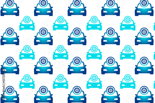 Abstract Car With Spare Tire Pattern Background