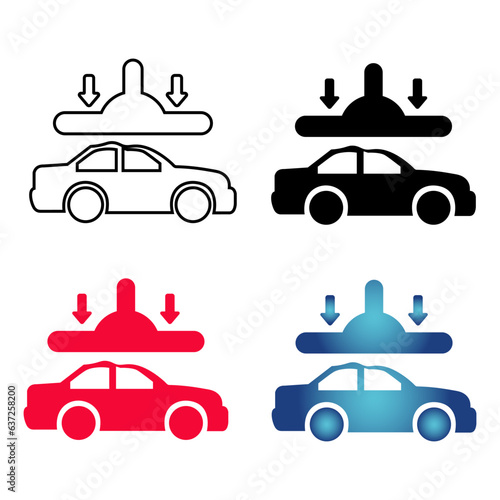Abstract Destroying Car Silhouette Illustration