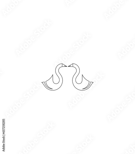 Swan Logo abstract design vector template