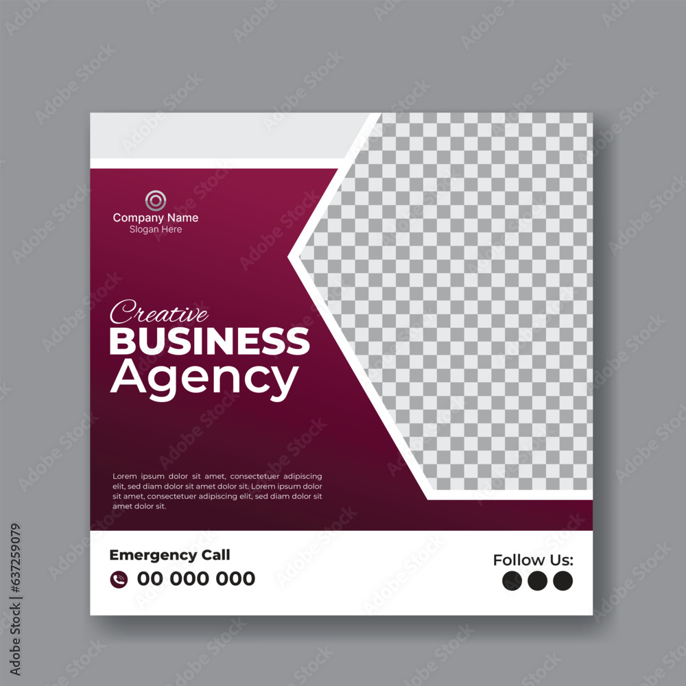 Vector corporate modern business social media advertising and Instagram post or web banner template for your business
