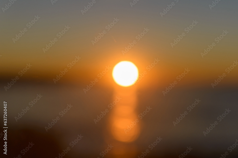 dawn, sun, blur image, ocean, morning, sea