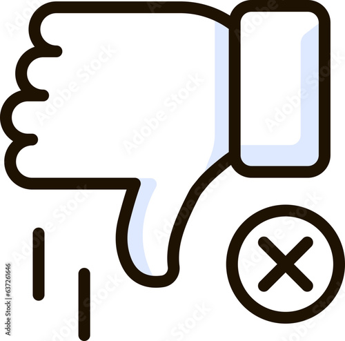 thumbs down icon emoji sticker photo