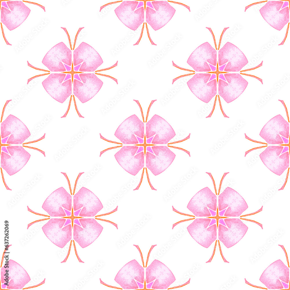 Hand drawn tropical seamless border. Orange Hand drawn tropical seamless border. Orange