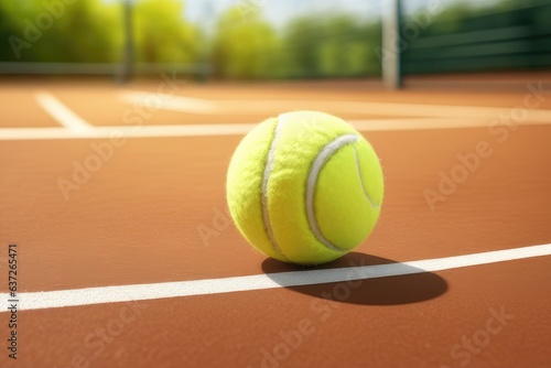 tennis ball on court © drimerz