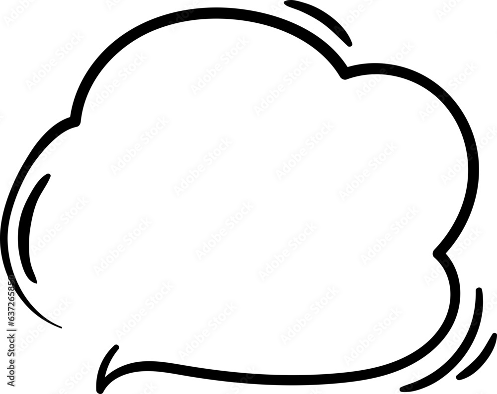 Cute hand drawn speech bubble illustration Cute hand drawn speech bubble illustration