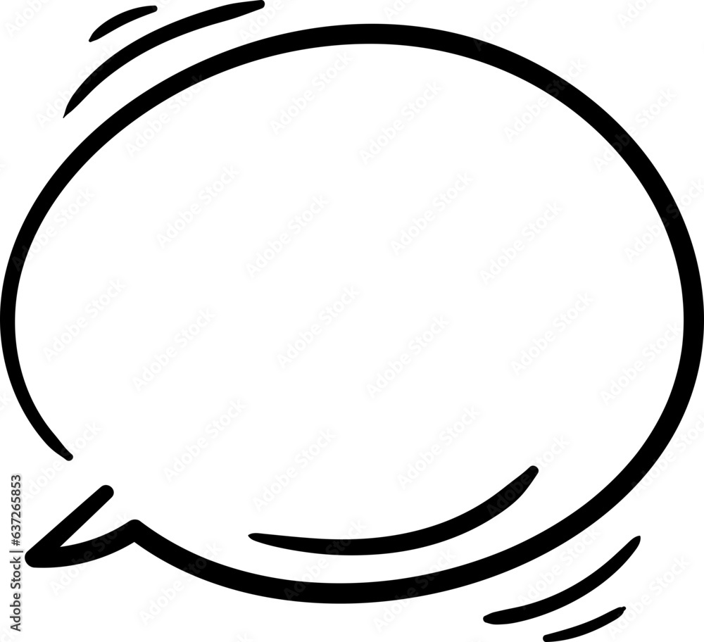 Cute hand drawn speech bubble illustration Cute hand drawn speech bubble illustration