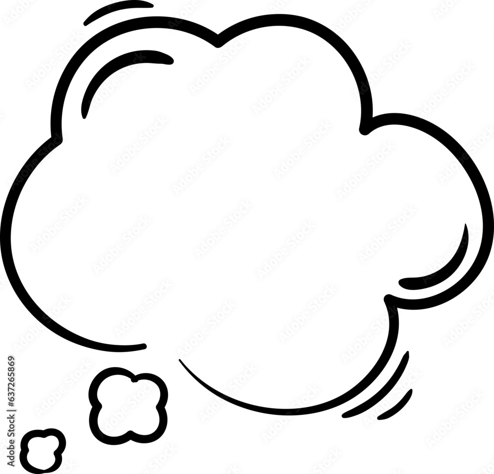 Cute hand drawn speech bubble illustration Cute hand drawn speech bubble illustration