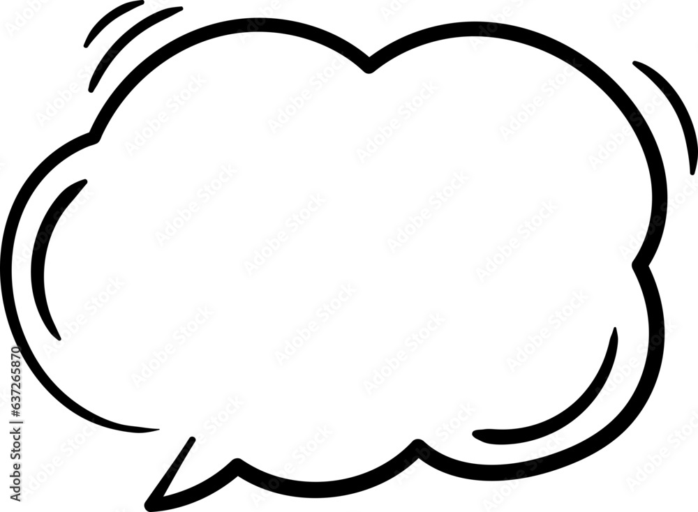 Cute hand drawn speech bubble illustration Cute hand drawn speech bubble illustration