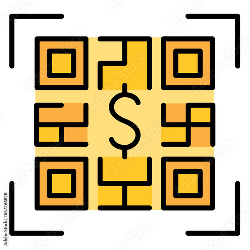 QR code payment icon photo