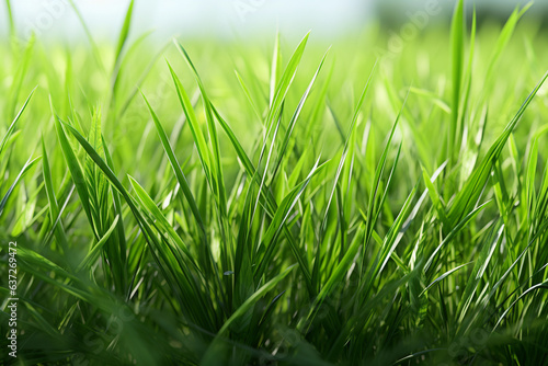 Grass and meadows isolated on a bluesky background.