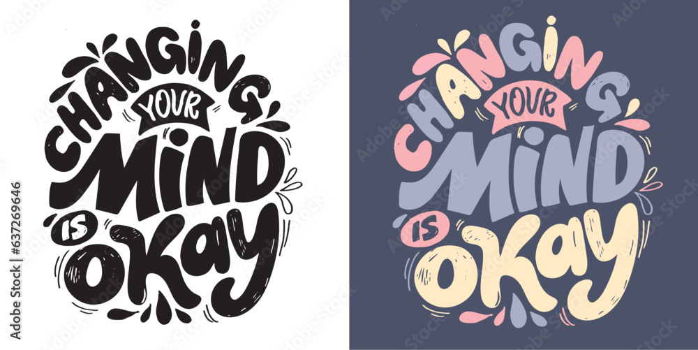 Cute motivation hand drawn doodle lettering postcard. Lettering for print, t-shirt design, tee design, mug pring, bag label