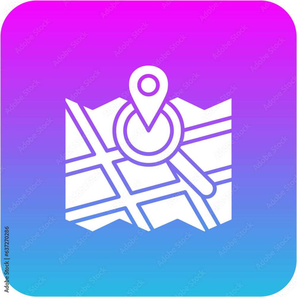 Obraz premium Map Search Icon