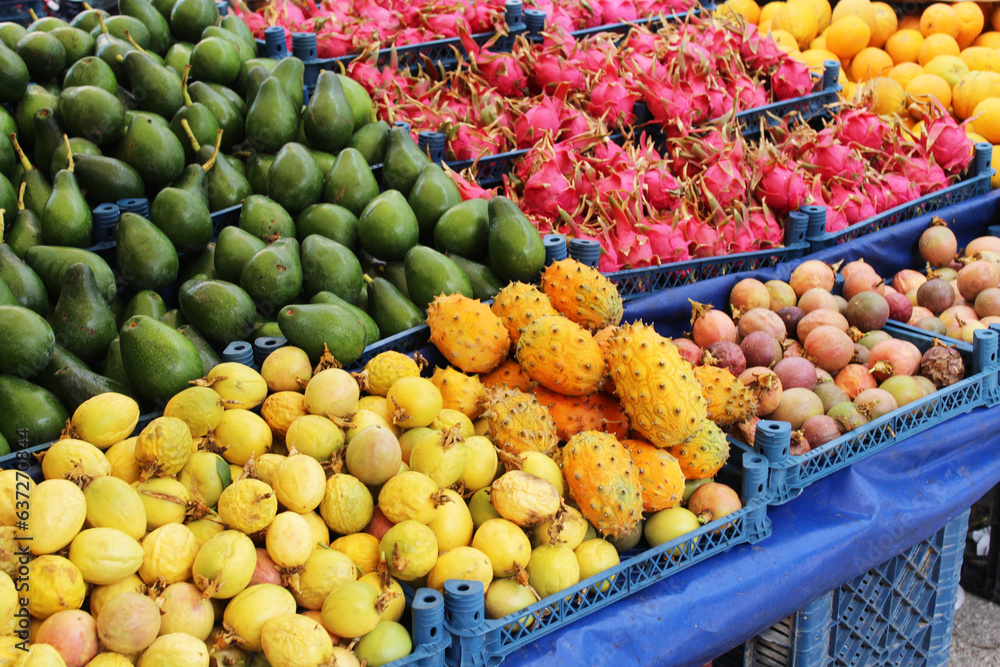fruits and vegetables in the market of Alanya, Turkey
