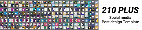 Mega collection of Plus social media post design template. Corporate and digital business marketing promotion post design or social media banner minimal and modern. flyer, poster, banner, brochure.