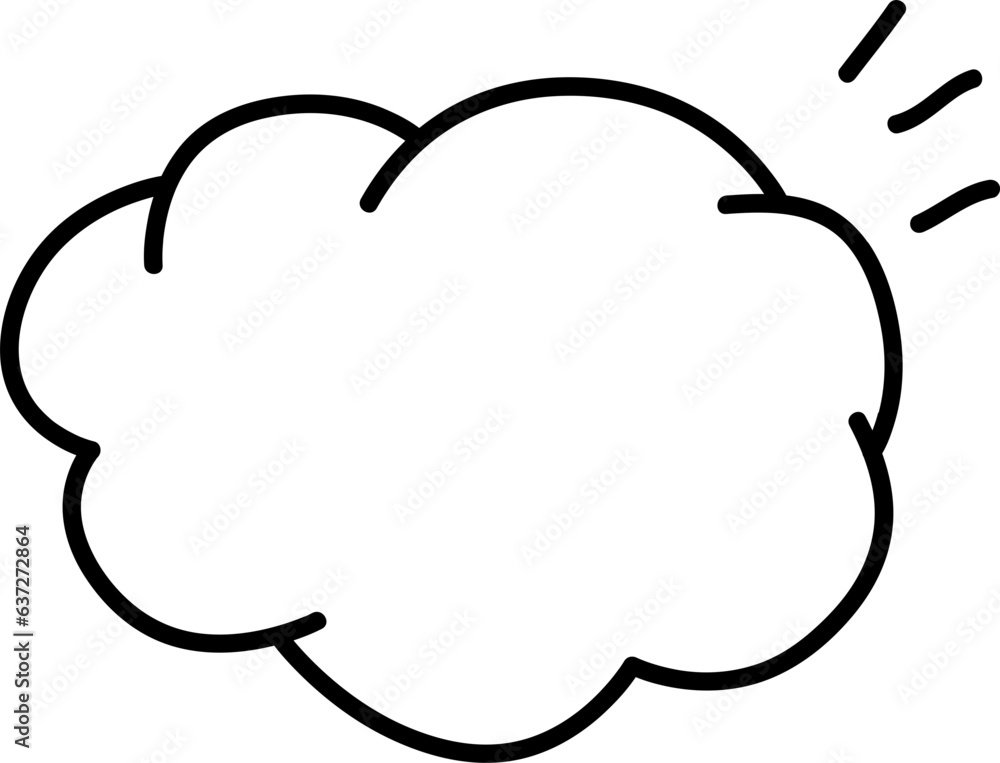 Cute hand drawn speech bubble illustration Cute hand drawn speech bubble illustration