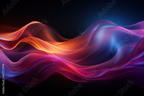 Colorful abstract colorful wave of line and smoke vibe background.
