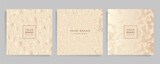 Cover design grunge texture. Abstract champagne color background set of templates for folder, invitation,menu, flyer, catalog, brochure. Vector illustration in square format.