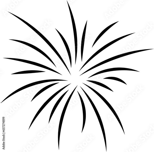 Hand drawn firework illustration