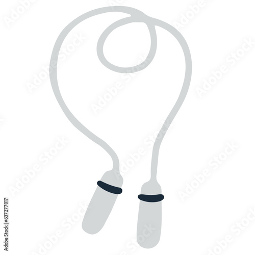 Jump rope icon flat illustration