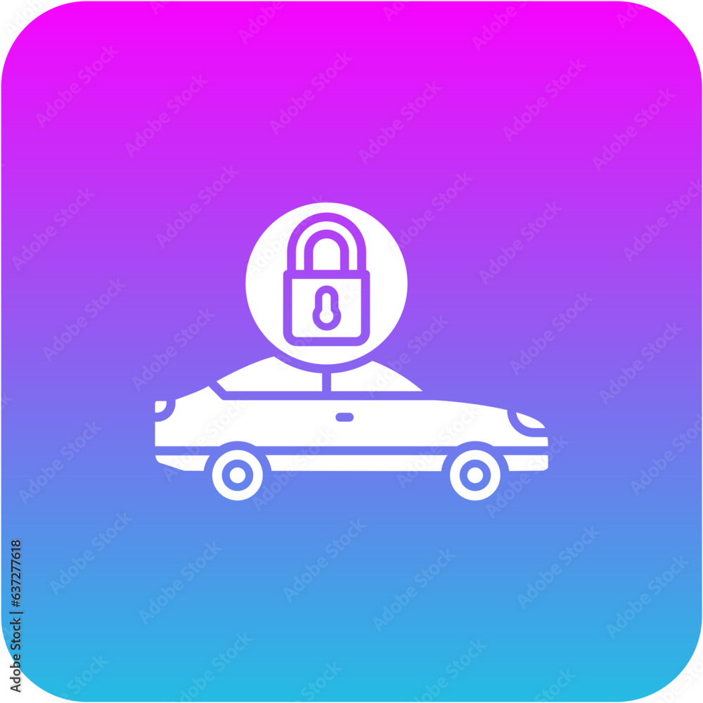 Locked Car Icon Locked Car Icon
