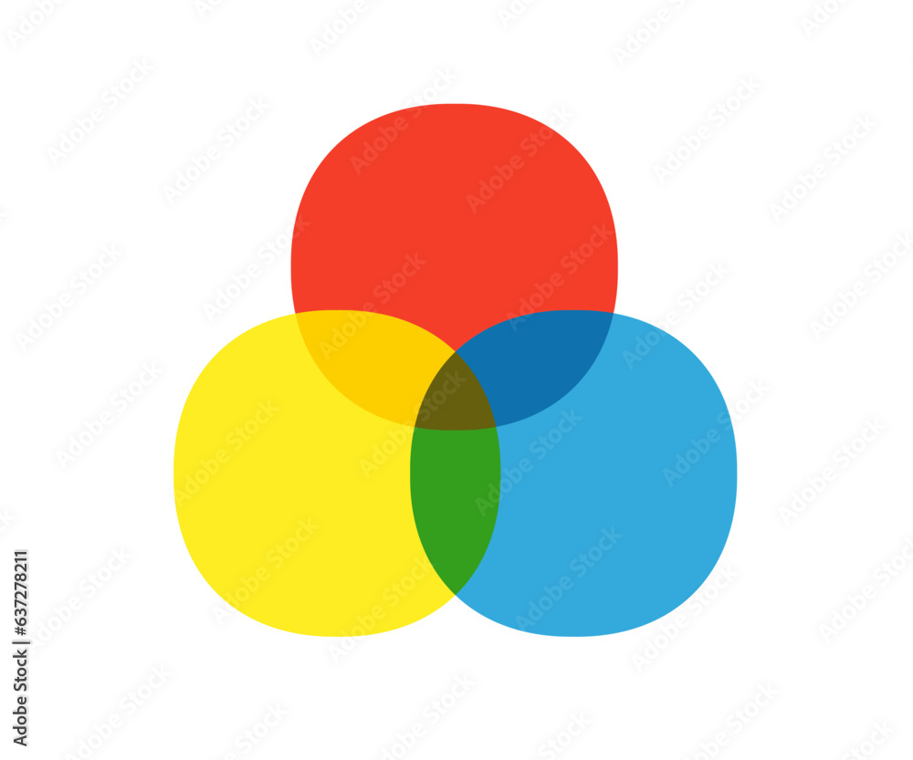 Color Three circle Venn diagram icon. Clipart image isolated on white background Color Three circle Venn diagram icon. Clipart image isolated on white background