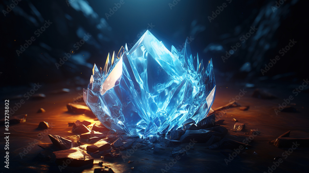 shining gem stone.Generative Ai