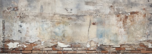 Historic wall background with chalky, worn-out bricks