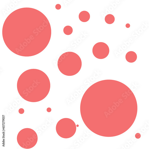 White background with red circles