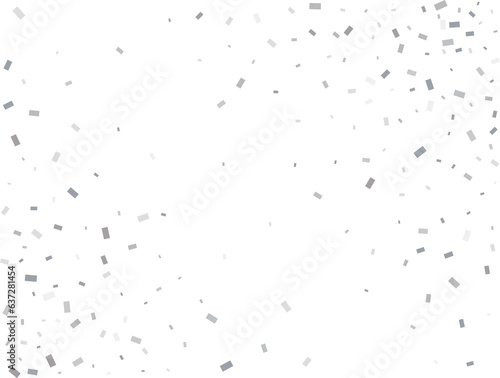 Sparkle Rectangular Silver Confetti