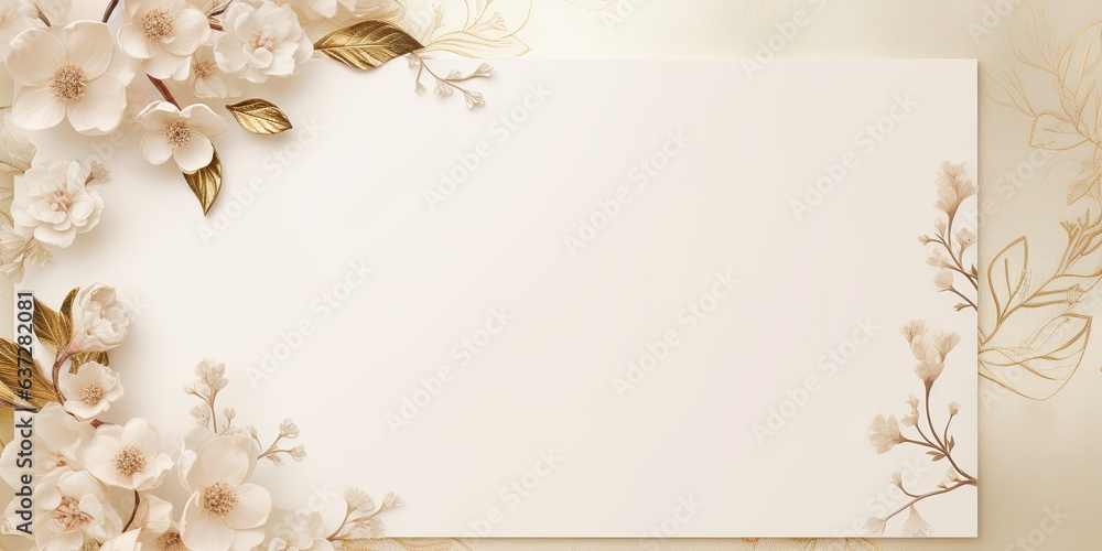 Elegant blank wedding invitation copy space