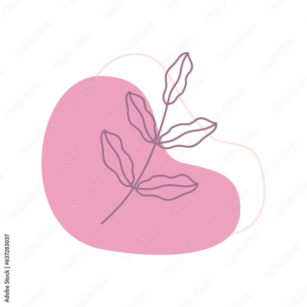 Beige abstract floral vector element Beige abstract floral vector element