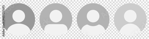 Avatar Profile Icons. Social Media User. Vector isolated on transparent background