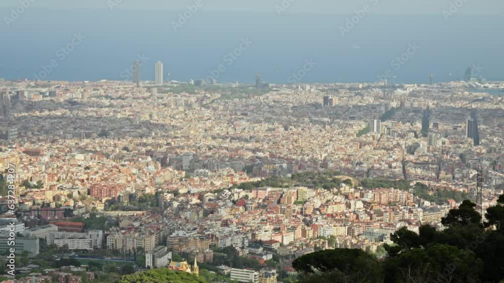 A panoramic view of the city from a hilltop A panoramic view of the city from a hilltop