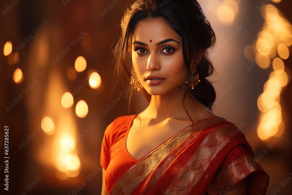 a beautiful woman wearing sari a beautiful woman wearing sari