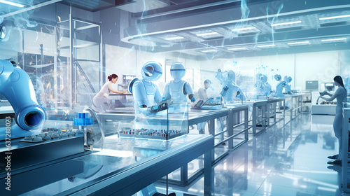group of people working in a modern workspace with AI automation solutions engineering
