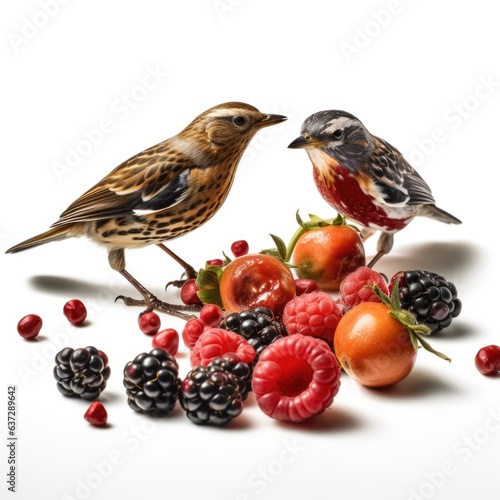 Treats for Birds - Berry treats isolated. Generative AI