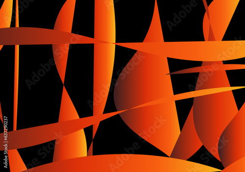 Fondo cálido de formas variadas en degradado rojo amarillo sobre fondo negro. Ola de calor