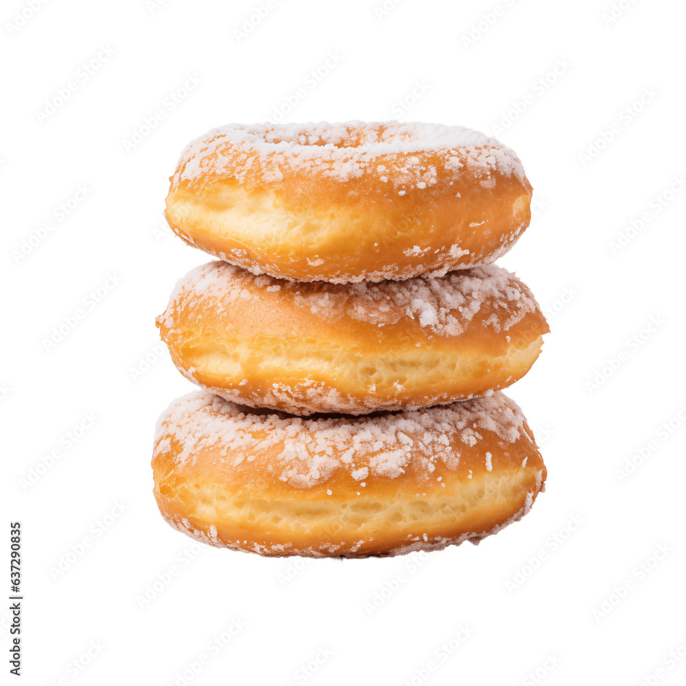 Donuts isolated on transparent background