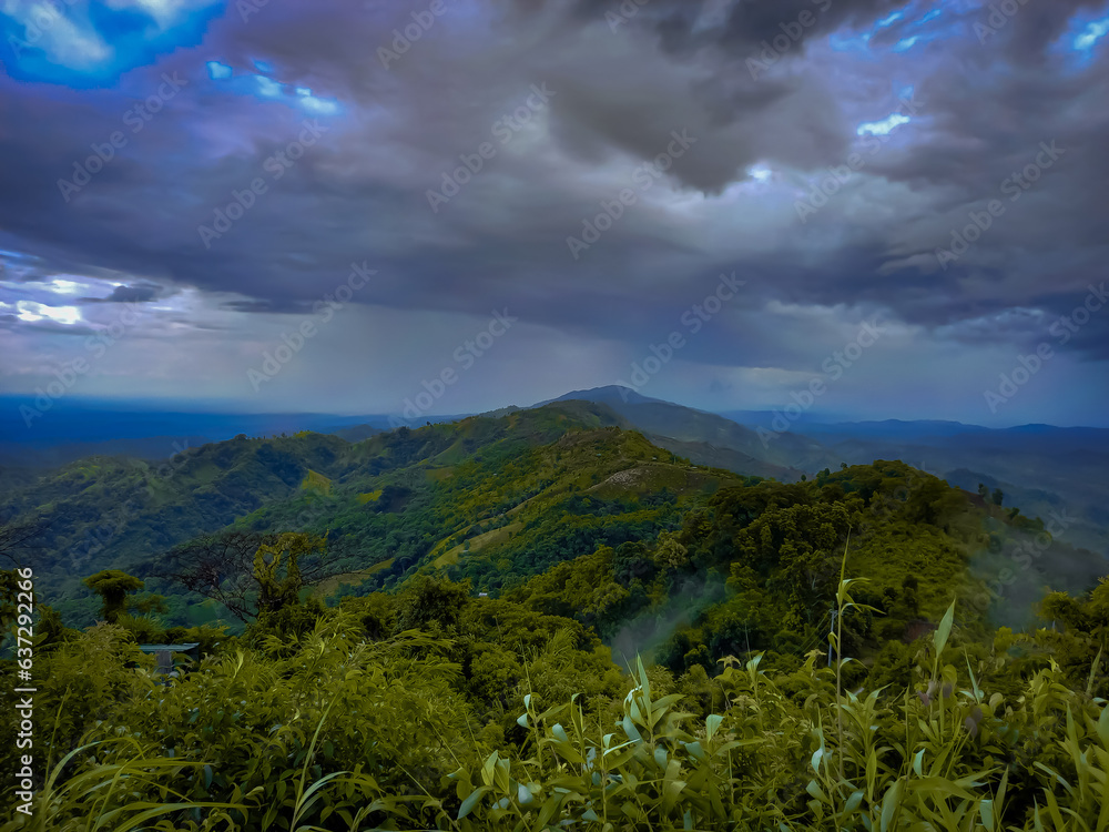 Fototapeta premium clouds over the mountains of Nilgiri Bandorban Bangladesh 