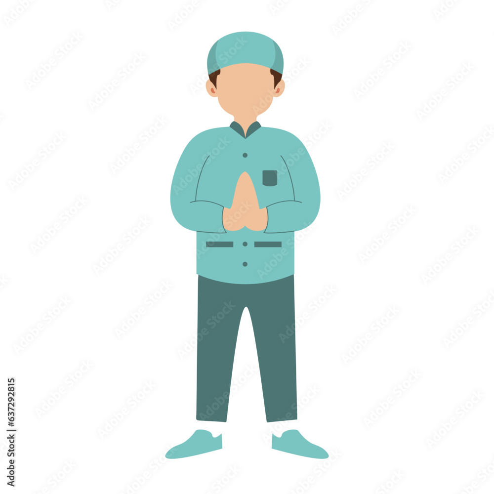 Man islamic personal illustration vector element Man islamic personal illustration vector element