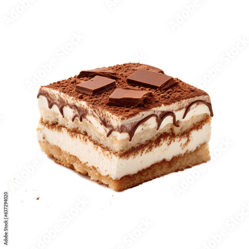 Tiramisu isolated on transparent background