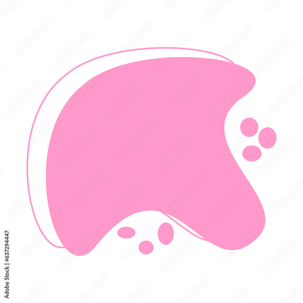 Abstract blob shape recolorable vector element