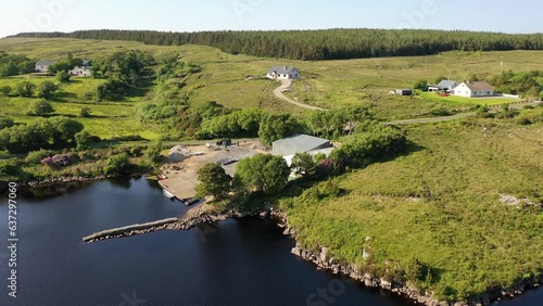 Aereal of Lough Craghy fishery by Dungloe in County Donegal - Ireland photo